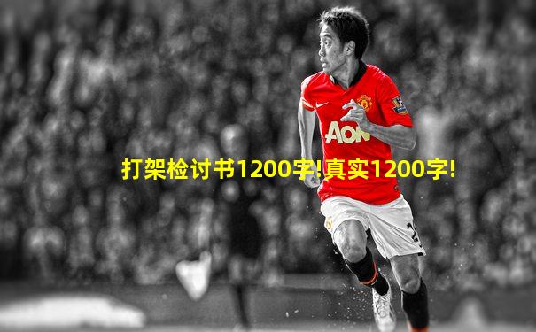 打架检讨书1200字!真实1200字!