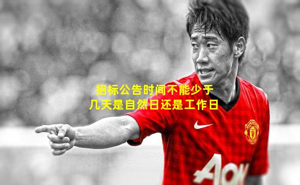 招标公告时间不能少于几天是自然日还是工作日